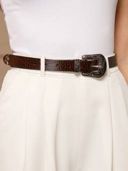 Aditi Wasan - Brown Western Womens Genuine Leather Belt