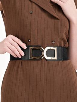 Kazo - Metal Buckle Broad Elasticated Belt
