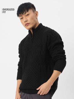 The Souled Store - Black Men Oversized Sweater