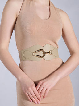 Twenty Dresses by Nykaa Fashion - Beige Solid Elasticated Belt