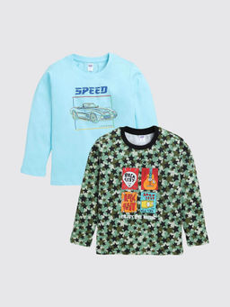 Nottie Planet - Full Sleeve Cotton Boys T-Shirt (Pack of 2)