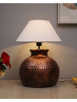 Homesake - Antique Table Lamp Pot White Cone