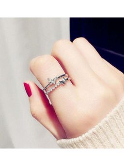 Zoey - Stainless Steel Zircon Adjustable Ring