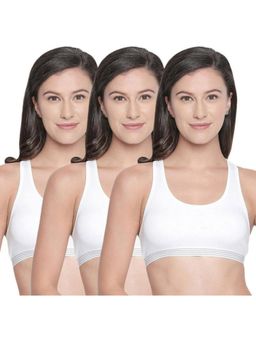 Bodycare - Racerback Sports Bra-Pack Of 3 - White
