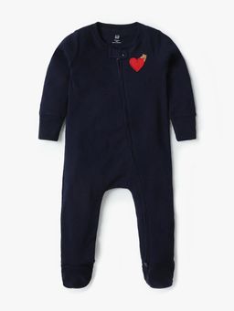 GAP - Navy Blue Cotton Full Sleeves Regular Romper