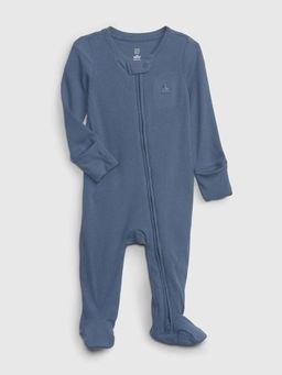 GAP - Blue Knitted Full Sleeves Regular Romper
