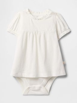 GAP - White Cotton Half Sleeves Regular Bodysuit