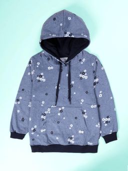 KiddoPanti - Blue Fleece Full Sleeves Regular Hoodie