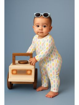 Bloom Up - White Cotton Regular Romper