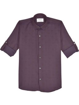 CHARCHIT - Purple Cotton Full Sleeves Regular Shirt