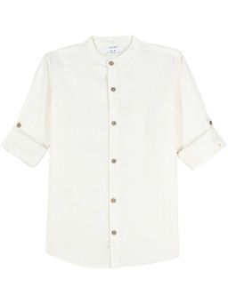 CAVIO - White Cotton Full Sleeves Regular Shirt