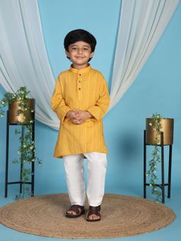 Pro Ethic Style Developer - Yellow Regular Kurta With Pyjama