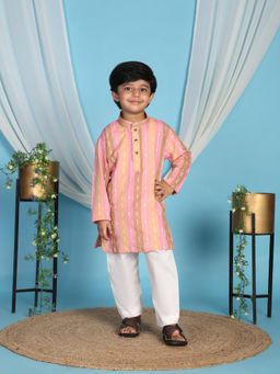 Pro Ethic Style Developer - Pink Regular Kurta With Pyjama