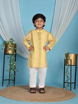Pro Ethic Style Developer - Yellow Regular Kurta With Pyjama