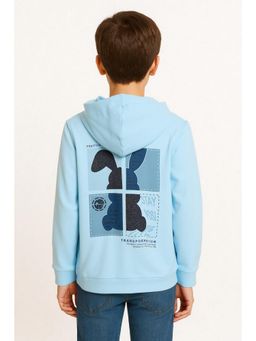 CAVIO - Blue Cotton Full Sleeves Regular Hoodie
