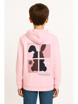 CAVIO - Pink Cotton Full Sleeves Regular Hoodie