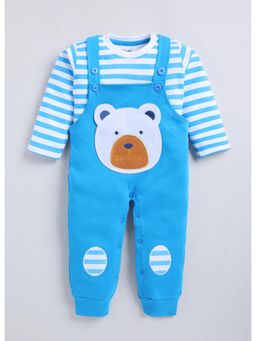 Toonyport - Blue Cotton Full Sleeves Regular Dungaree With T-Shirt