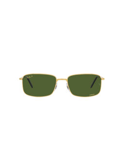 Ray-Ban - Legend Gold Sunglasses 0Rb3717 - Rectangle - Gold Frame - Green Lens (57)