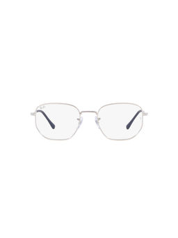 Ray-Ban - Silver Frames 0Rx6496 - Irregular - Silver Frame - White Lens (51)