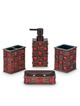 Freelance - Soho Plus Polyresin 4 Pcs Bathroom Set-Dispenser Holder Tumbler & Soap Dish