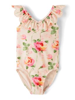 Gymboree - Girls Floral Eyelet One Piece Swimsuit