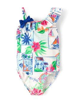 Gymboree - Girls Vacation One Shoulder One Piece Swimsuit