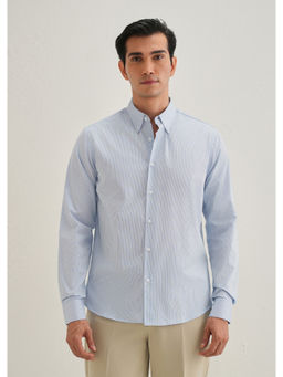 Banana Club - Blue Pin Striped Dobby Cotton Shirt