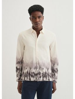 Banana Club - Beige Grey Gradient Printed Shirt