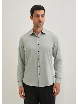 Banana Club - Mint Green Pin Striped Wrinkle Free Shirt