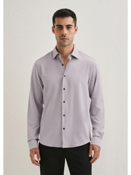 Banana Club - Pastel Purple Wrinkle Free Plain Shirt