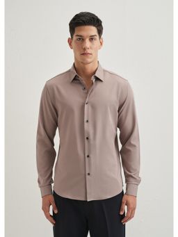 Banana Club - Mauve Wrinkle Free Plain Shirt