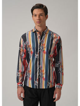 Banana Club - Floral Striped Printed Shirt