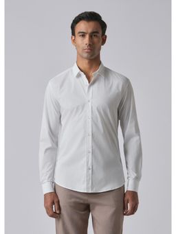 Banana Club - Bright White Plain Cotton Shirt