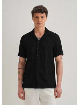 Banana Club - Carbon Black Embroidered Shirt