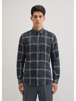 Banana Club - Melange Blue Boxed Check Shirt