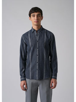 Banana Club - Melange Stick Blue Stripe Shirt