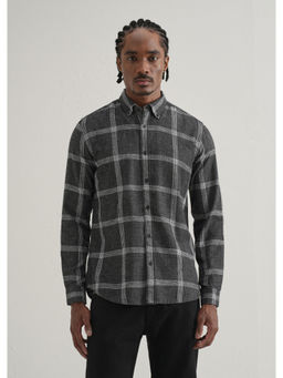 Banana Club - Melange Black Boxed Check Shirt