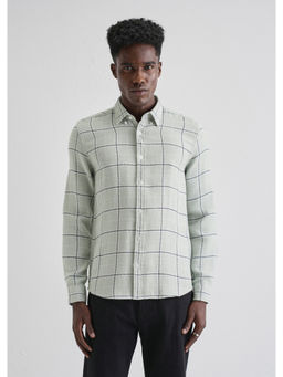 Banana Club - Wide Grid Green Check Shirt