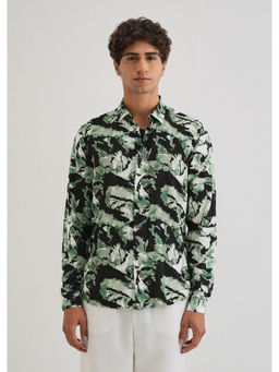 Banana Club - Smoke Green Print Full Sleeve Shirt