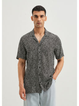 Banana Club - White Panthera Print Half Sleeve Shirt