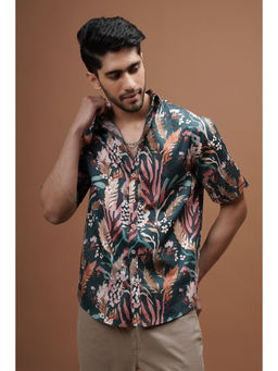 CLUBHAVANA - Green Rustic Printed Shirt
