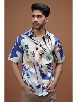 CLUBHAVANA - Blue Verdant Bloom Print Shirt