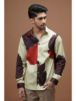 CLUBHAVANA - Green Blossoms Blaze Print Shirt