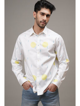 CLUBHAVANA - White Raindrop Radiance Print Shirt