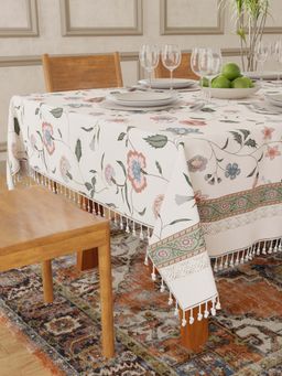 Urban Space - White Floral Sicilia Table Cover