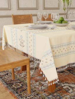Urban Space - Off White Floral Sicilia Table Cover