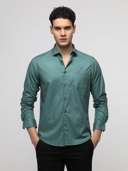 Crocodile - Green Mercerized Premium Stretch Shirt