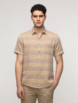 Crocodile - Beige Unique Structure Shirt