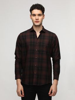 Crocodile - Black Checks Mercerized Premium Shirt