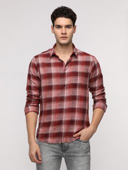 Crocodile - Red Checks Pattern Shirt